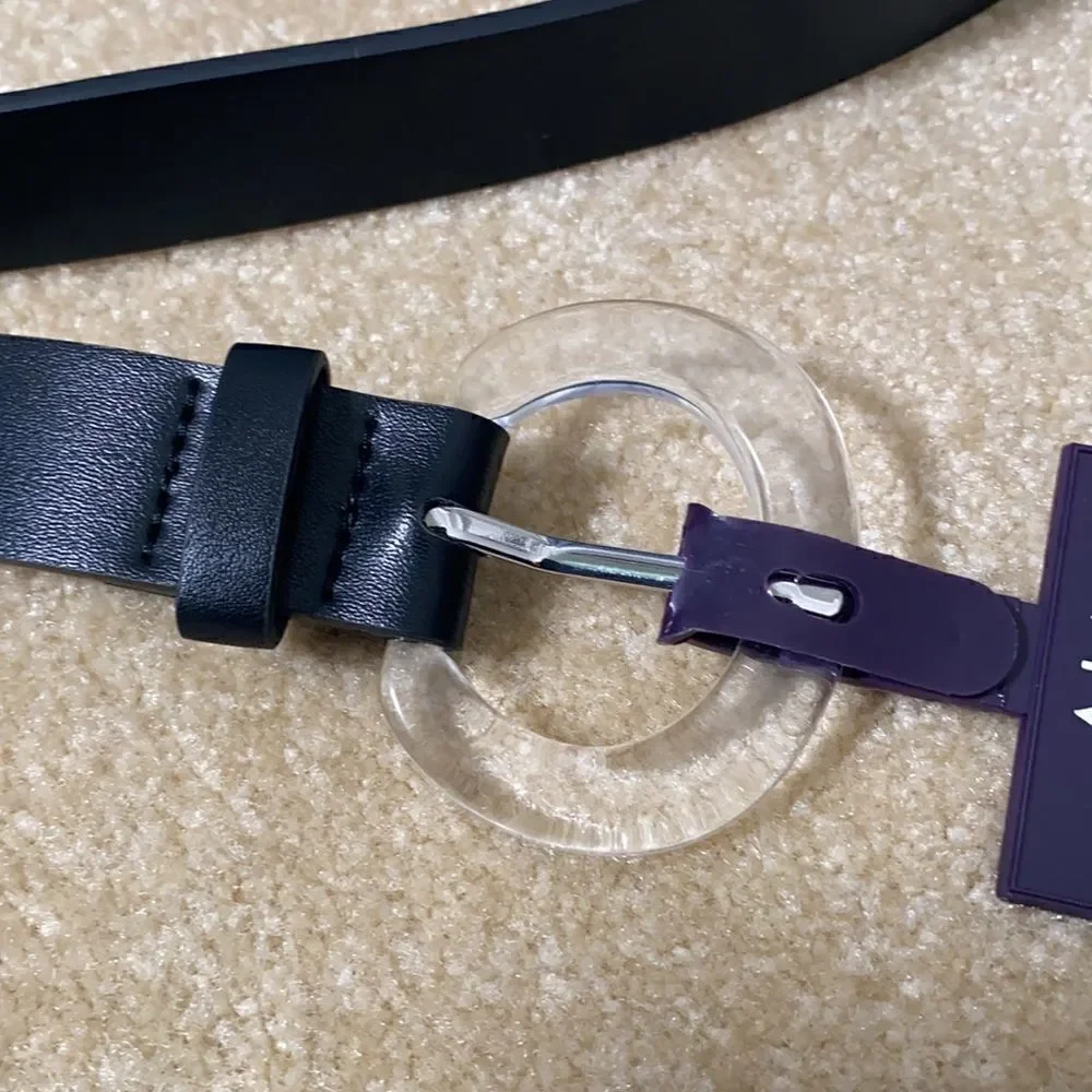 Black Belt with Clear Buckle 4X - NWT